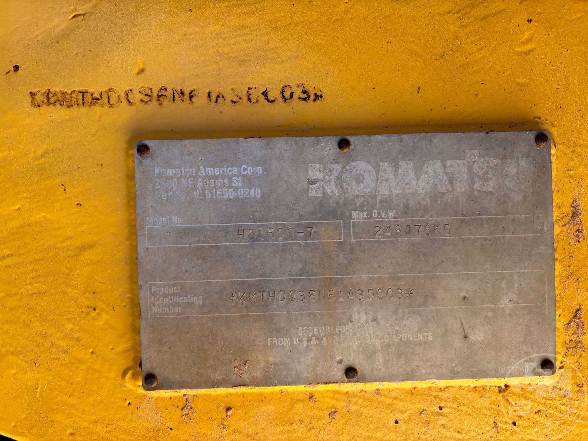 2007 Komatsu HD1500-7