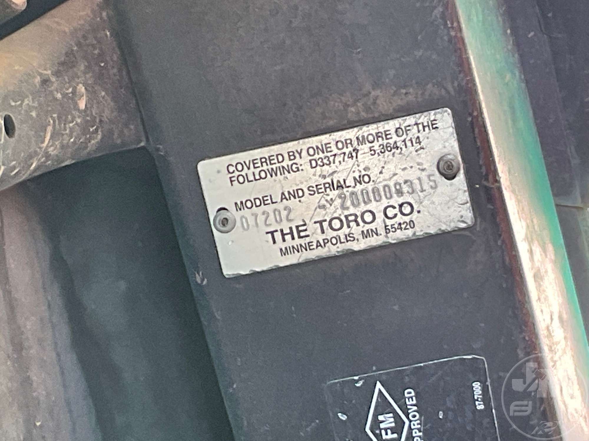 2000 Toro 07202 WORKMAN 3200