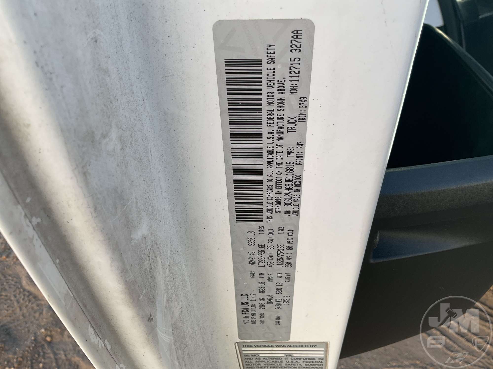 2018 Ram PROMASTER 3500