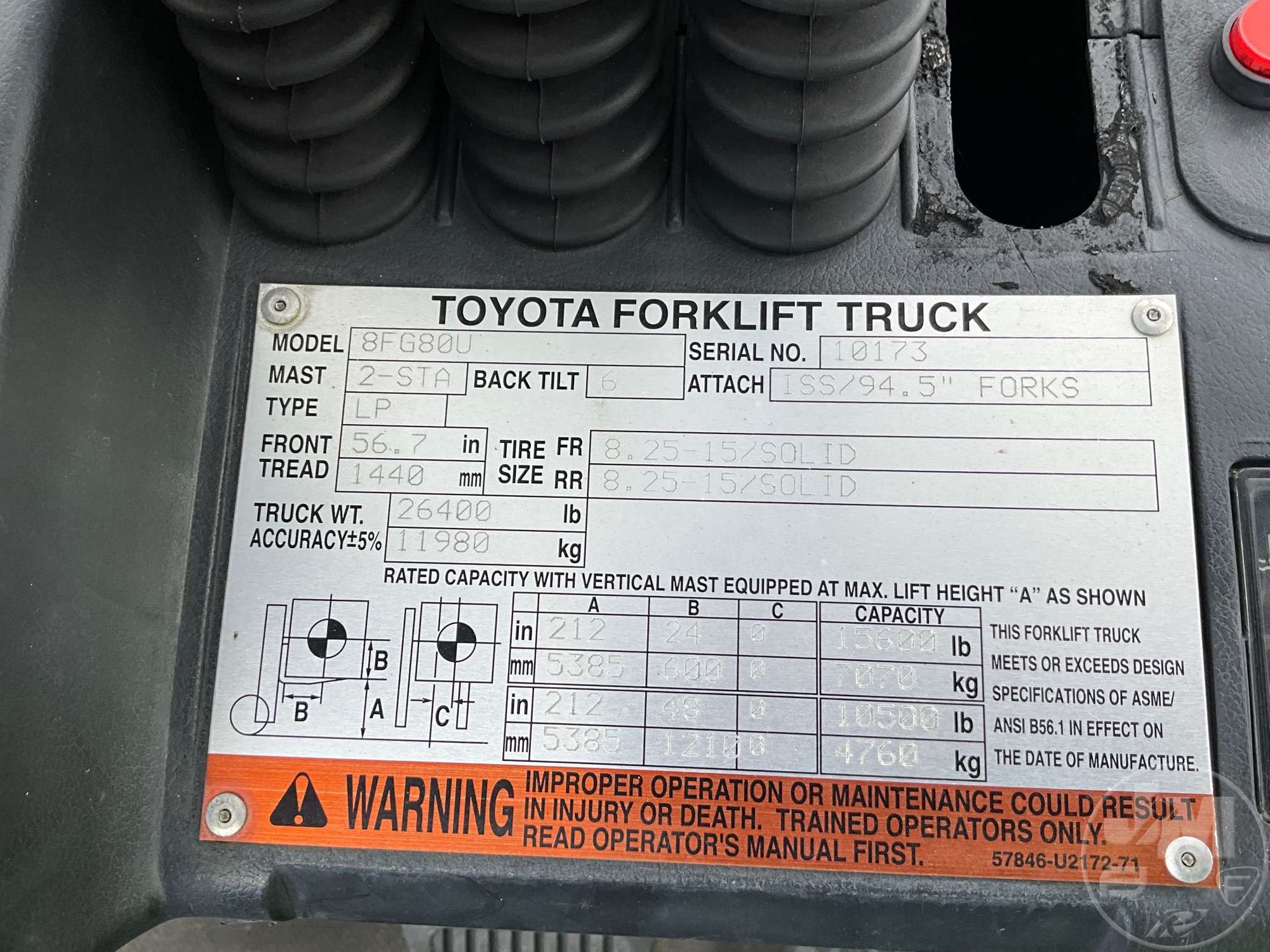 2014 Toyota 8FG80U