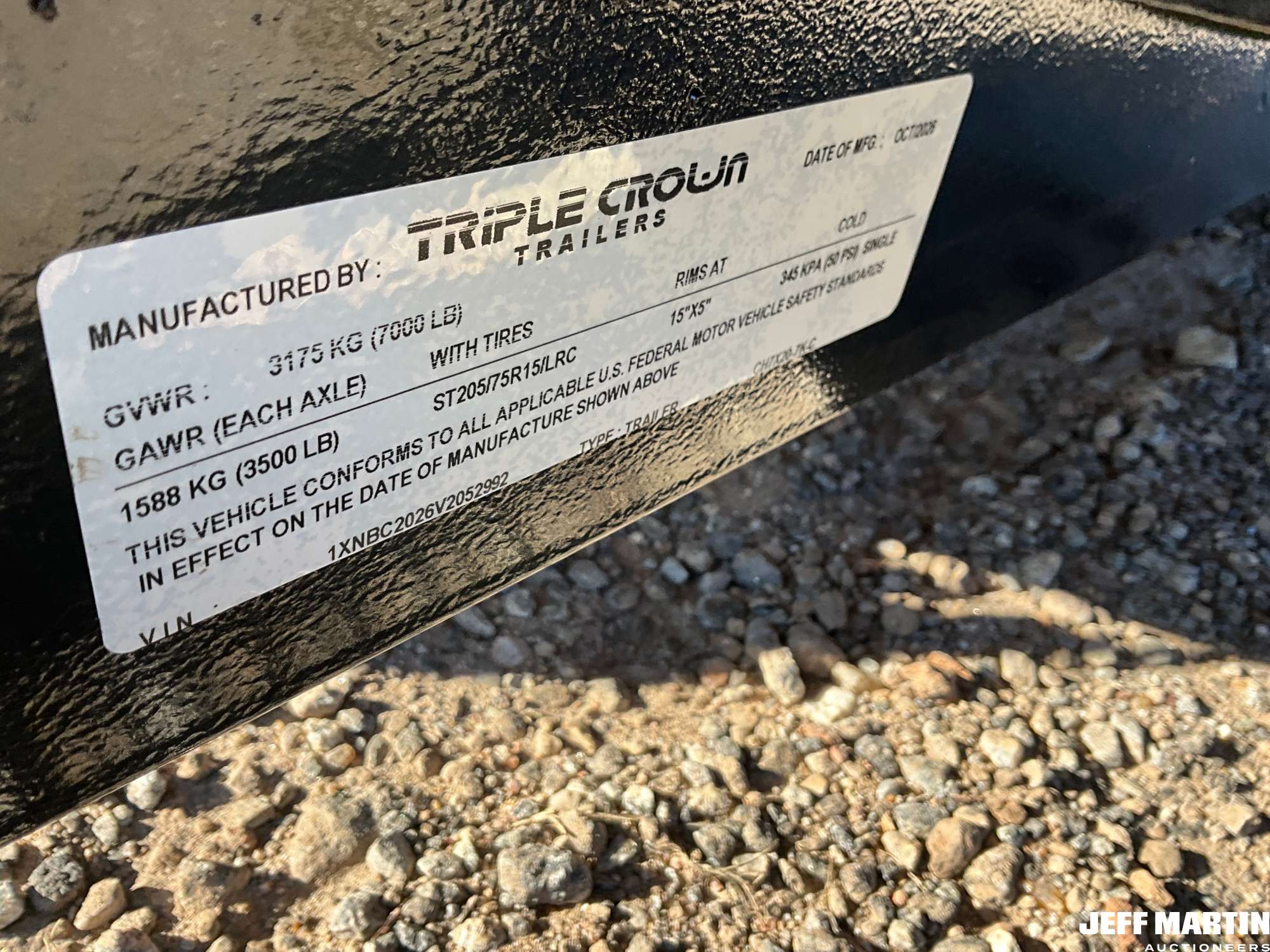 2027 TRIPLE CROWN TRAILERS, INC CH7X20-7K-C