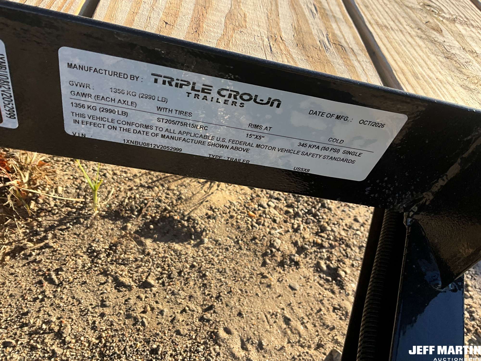 2027 TRIPLE CROWN TRAILERS, INC US5X8