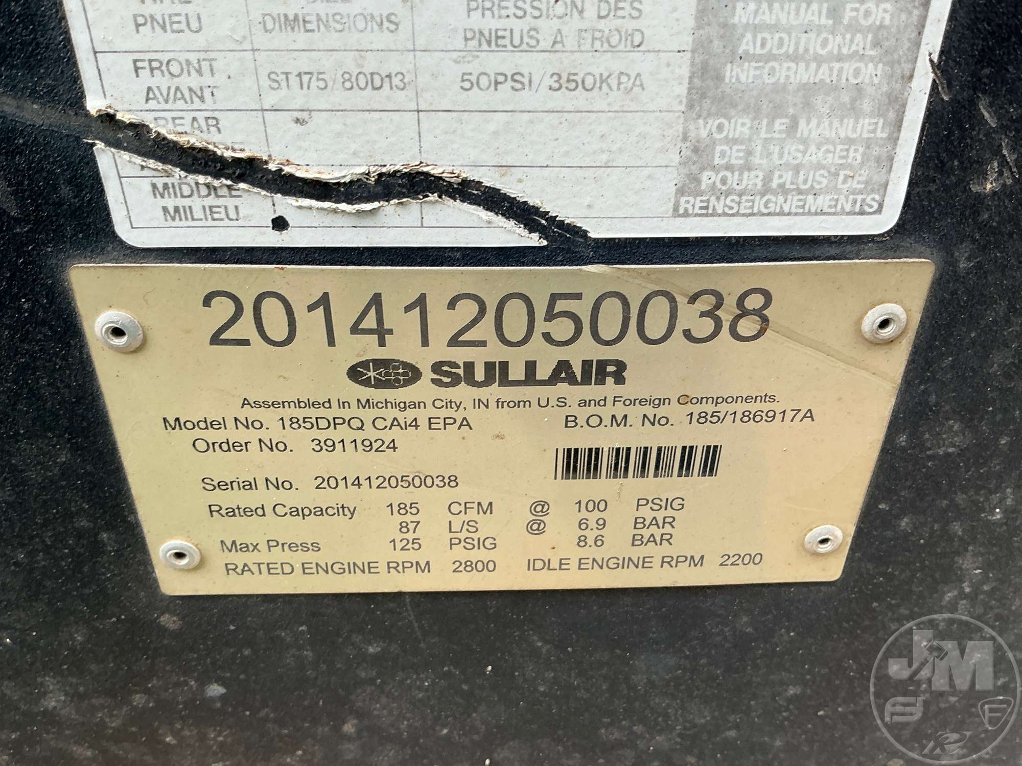 0 Sullair 185 DPQ CAI4 EPA