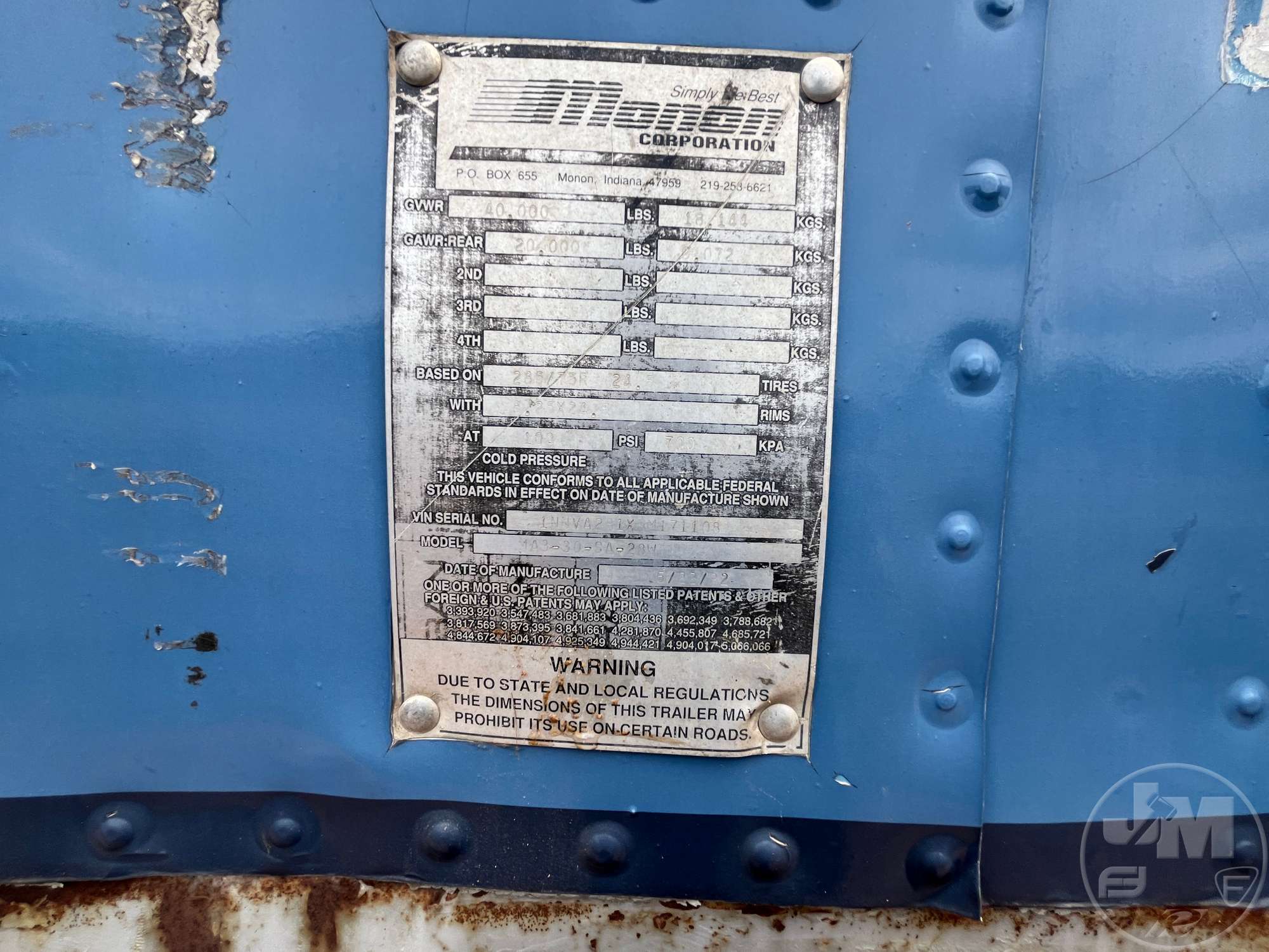 1992 Monon 1A3-30-SA-28W