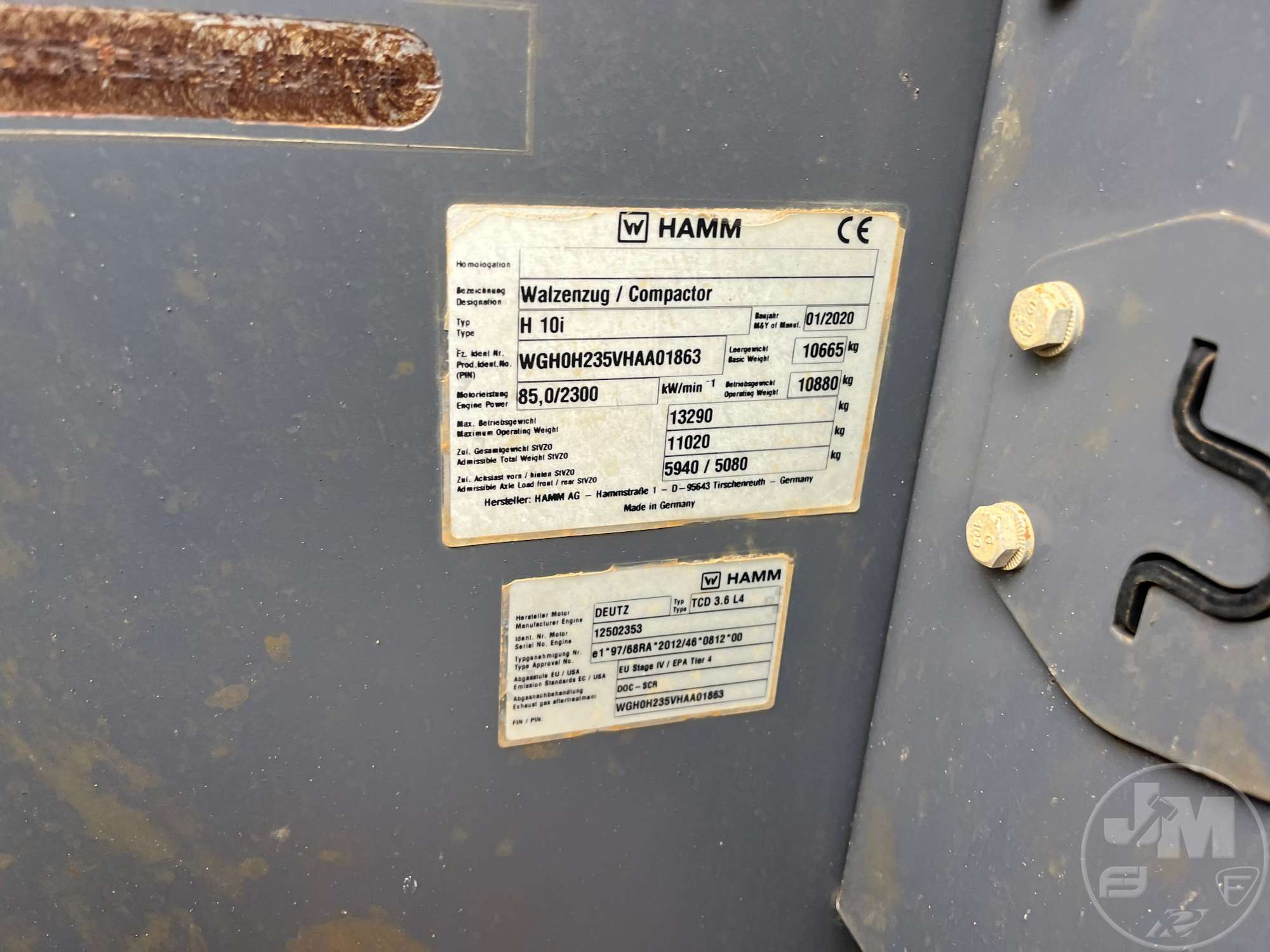 2020 Hamm H 10I