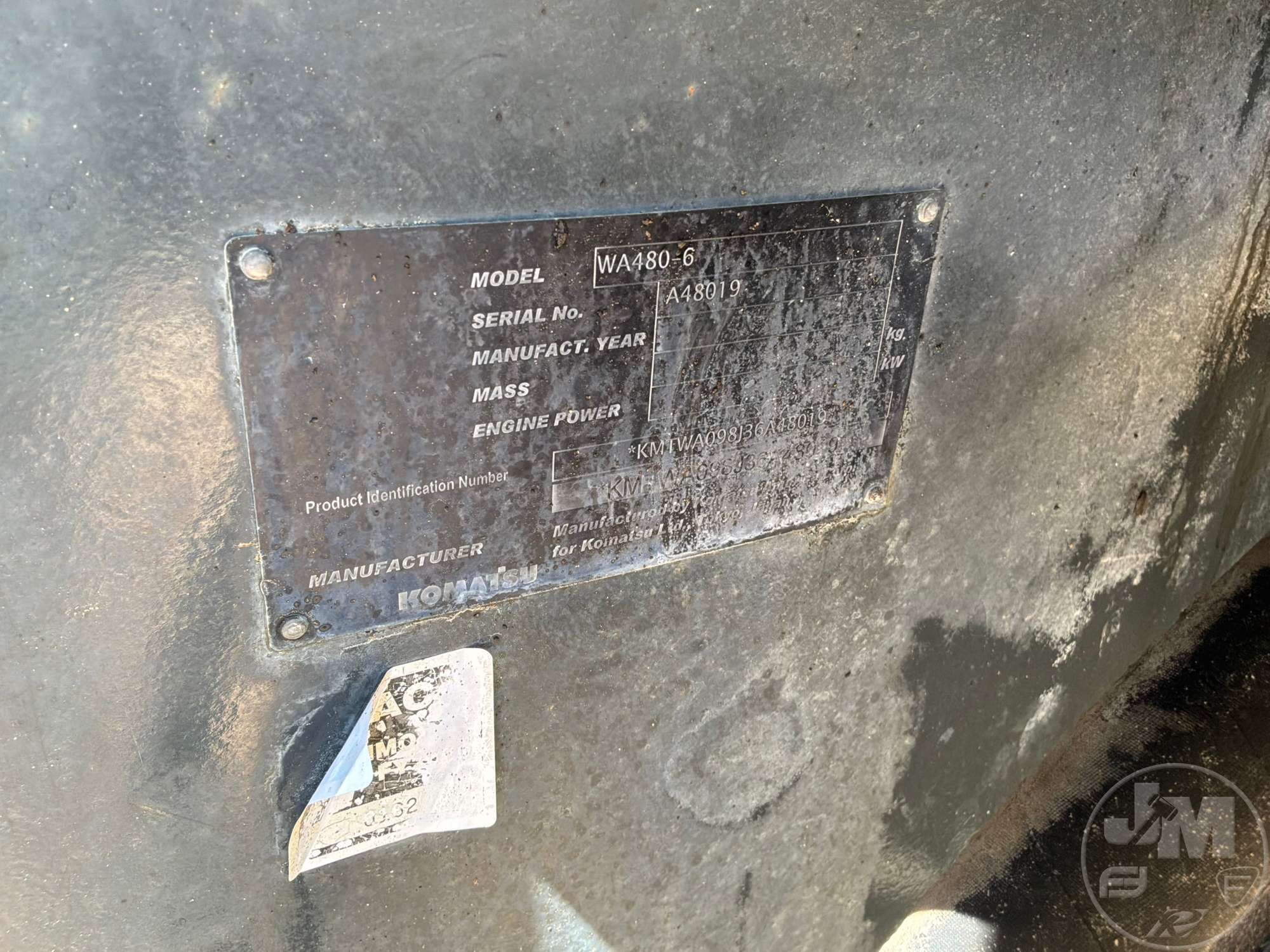 2011 Komatsu WA480-6