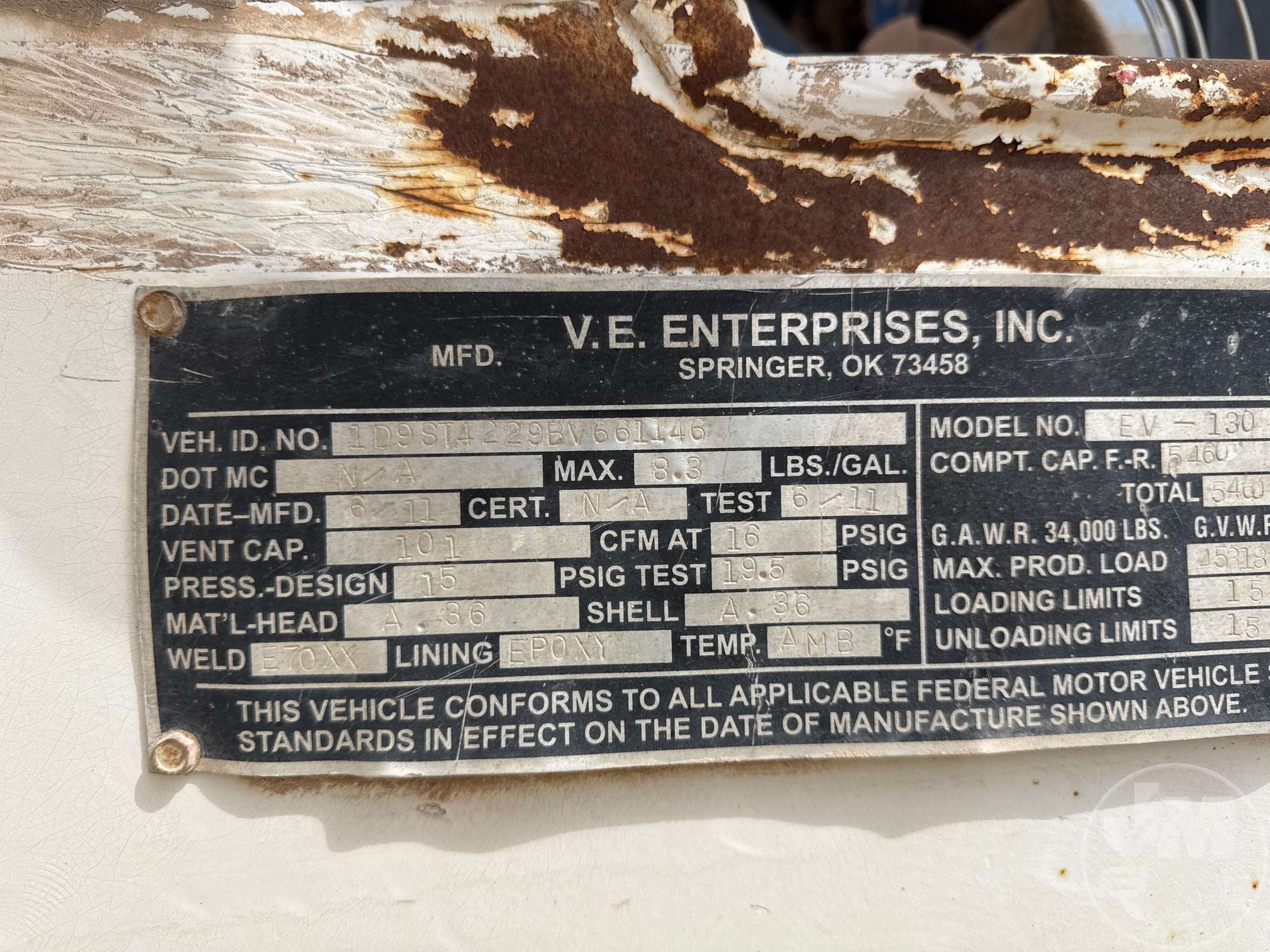 2011 V.e. Enterprises EV-130
