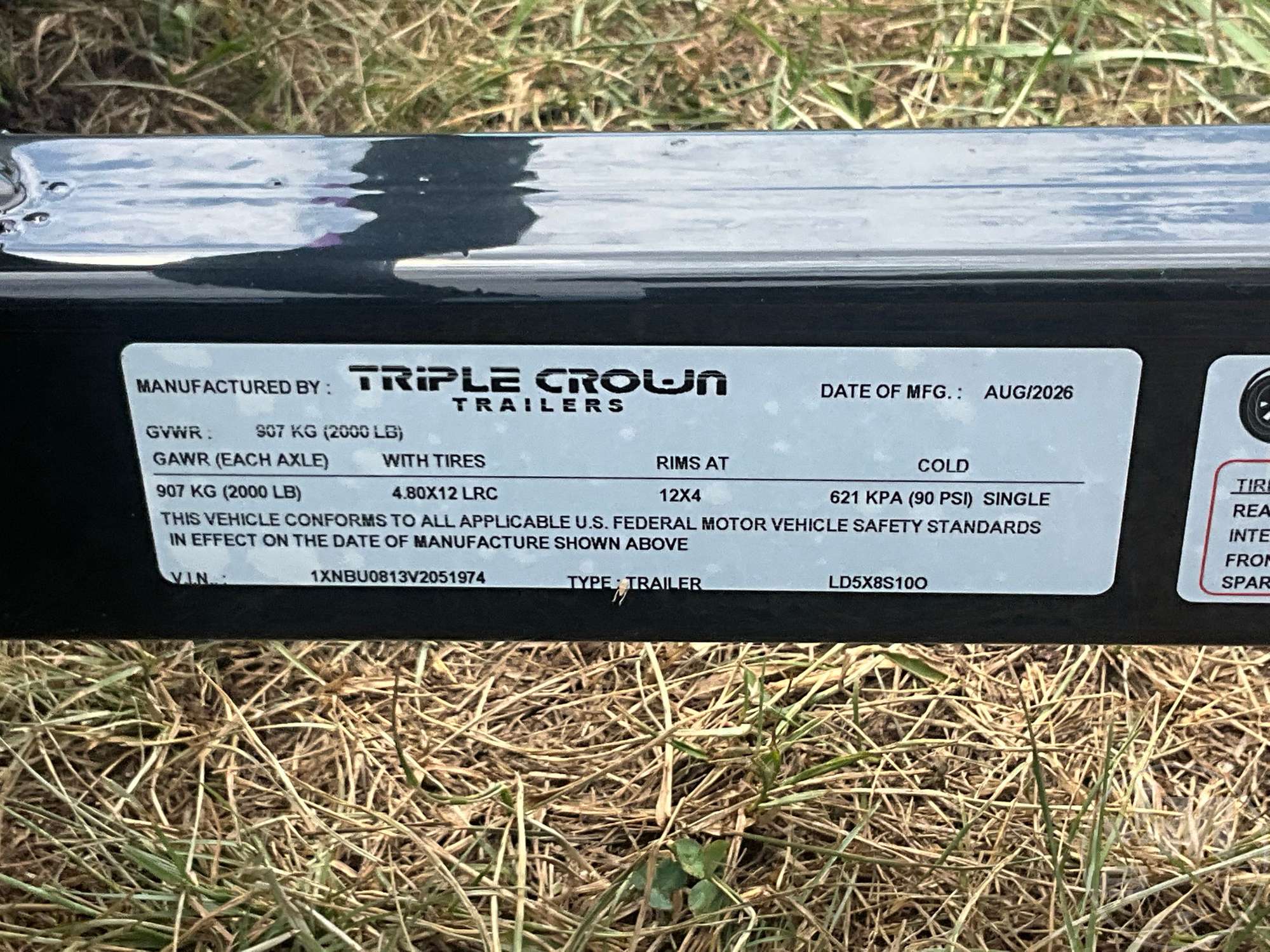 2027 TRIPLE CROWN TRAILERS, INC LD5X8S10O