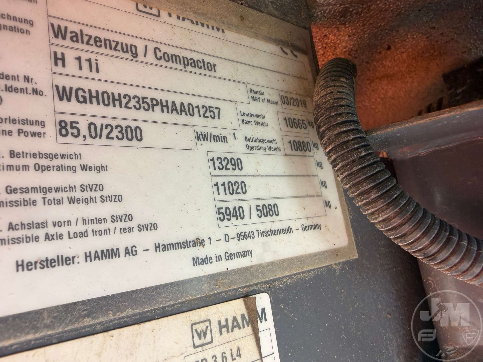 2019 Hamm H 11I