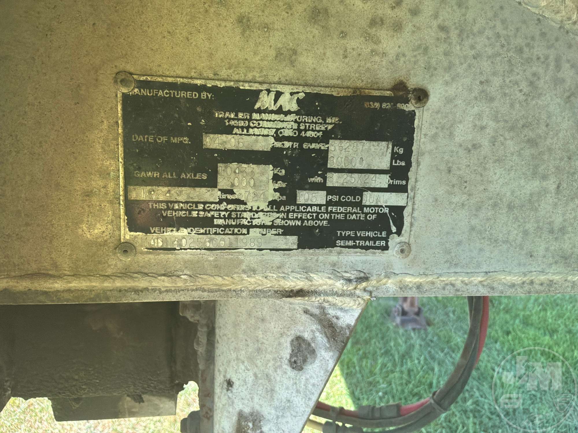 2006 Mac SEMI DUMP TRAILER