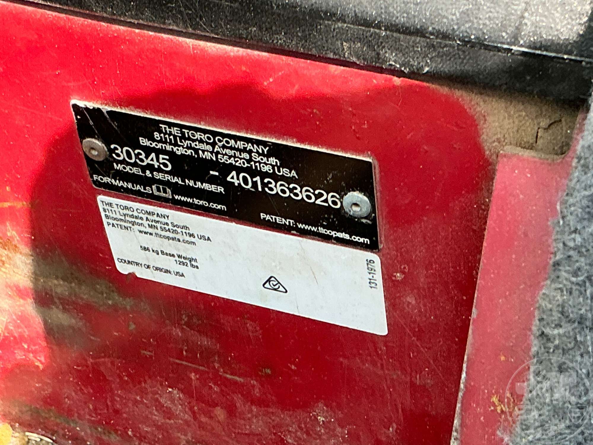 0 Toro 30345 3280-D GROUNDSMASTER