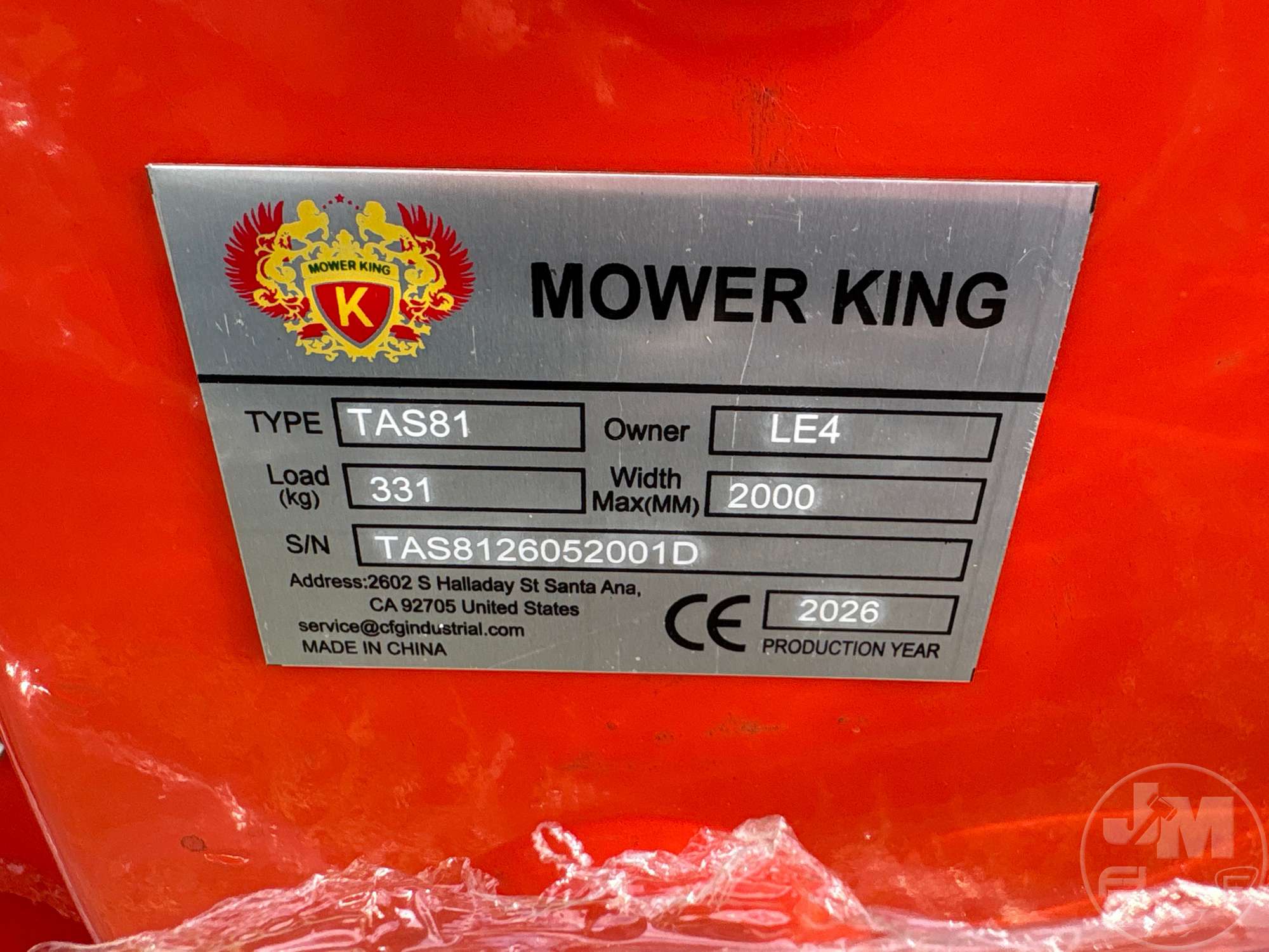 2026 Mower King TAS81