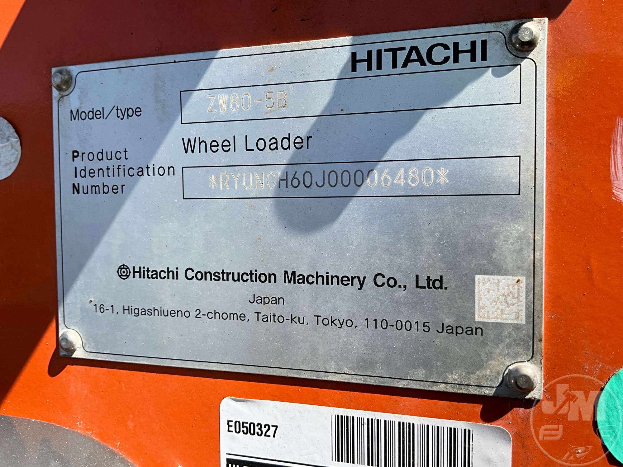 2024 Hitachi ZW80-5B