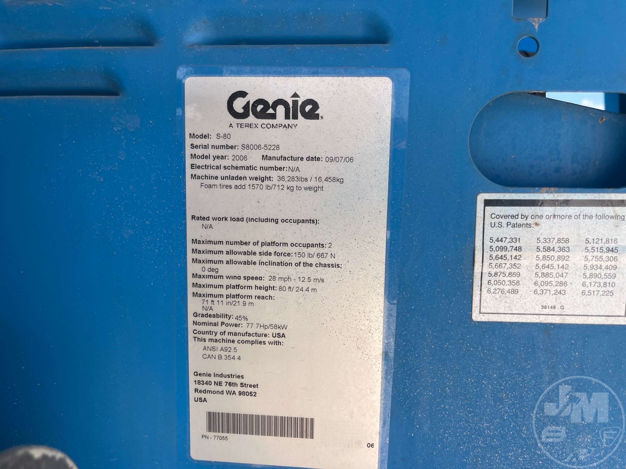 2006 Genie S-80