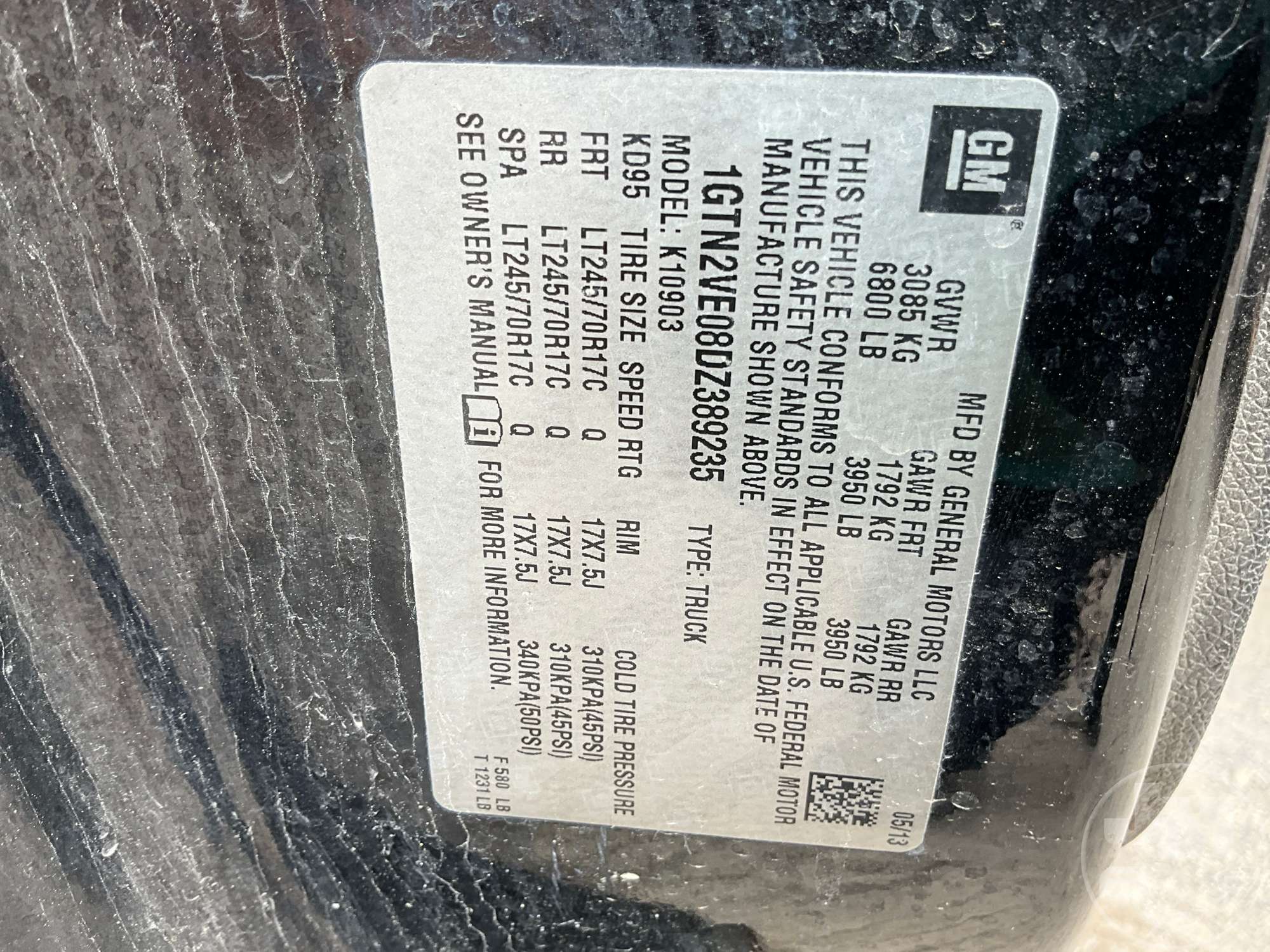 2013 GMC SIERRA
