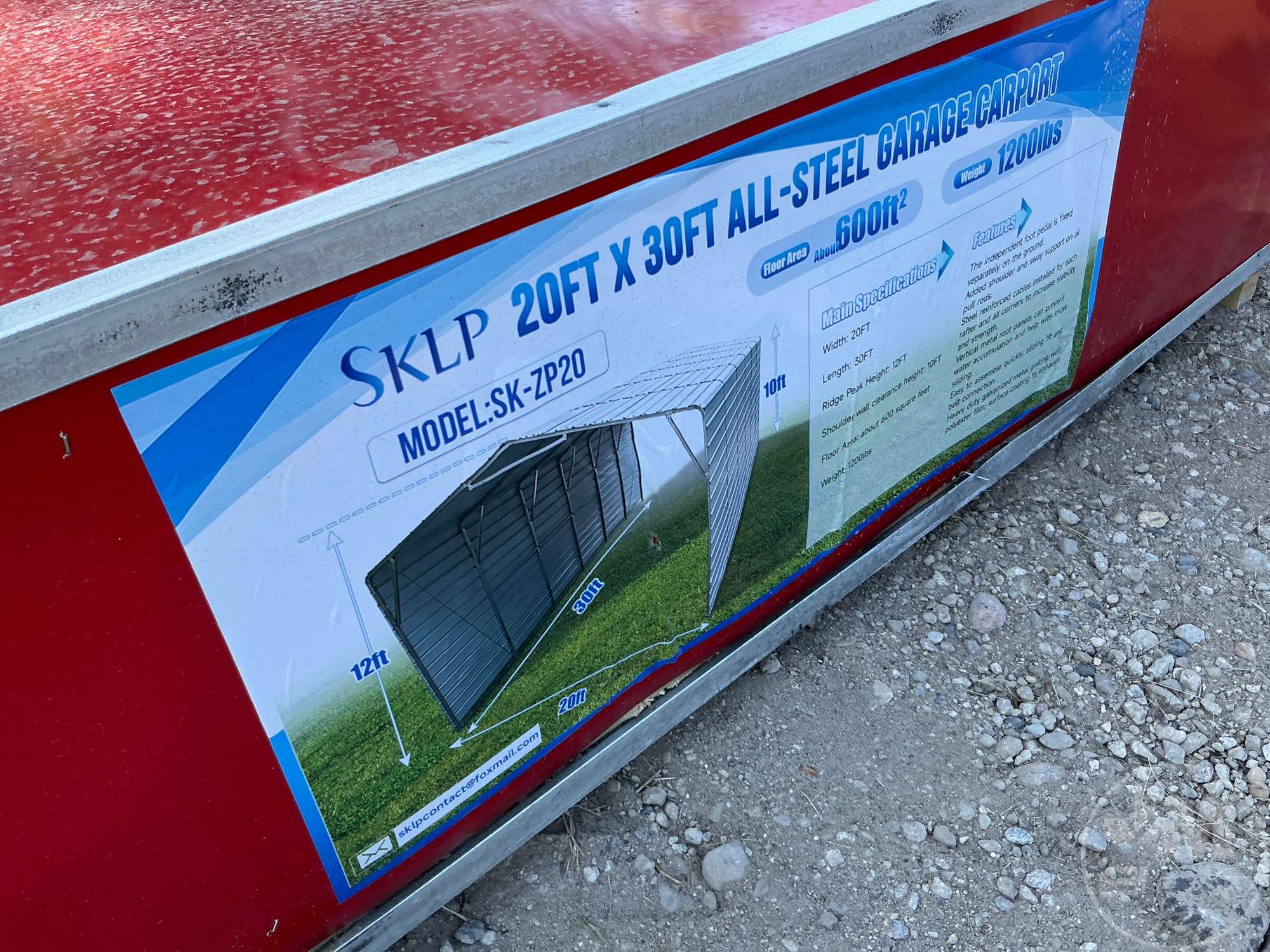 0 GIYI SK-ZP20 20â€™ X 30â€™ ALL-STEEL GARAGE CARPORT
