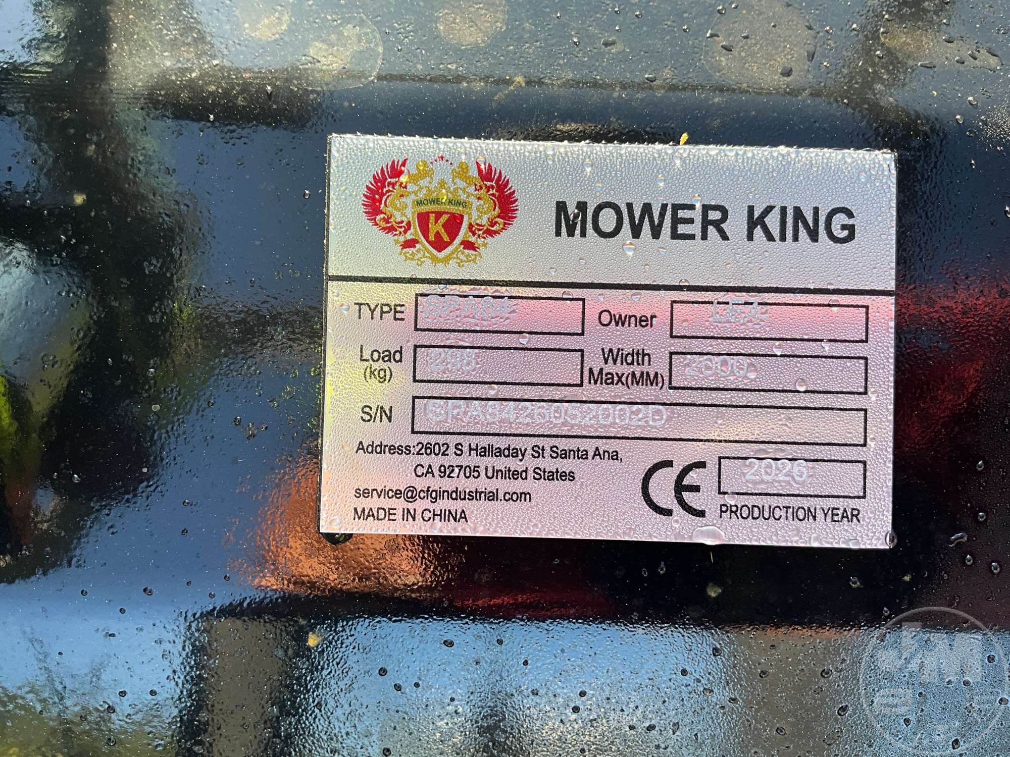 2026 Mower King SPA84
