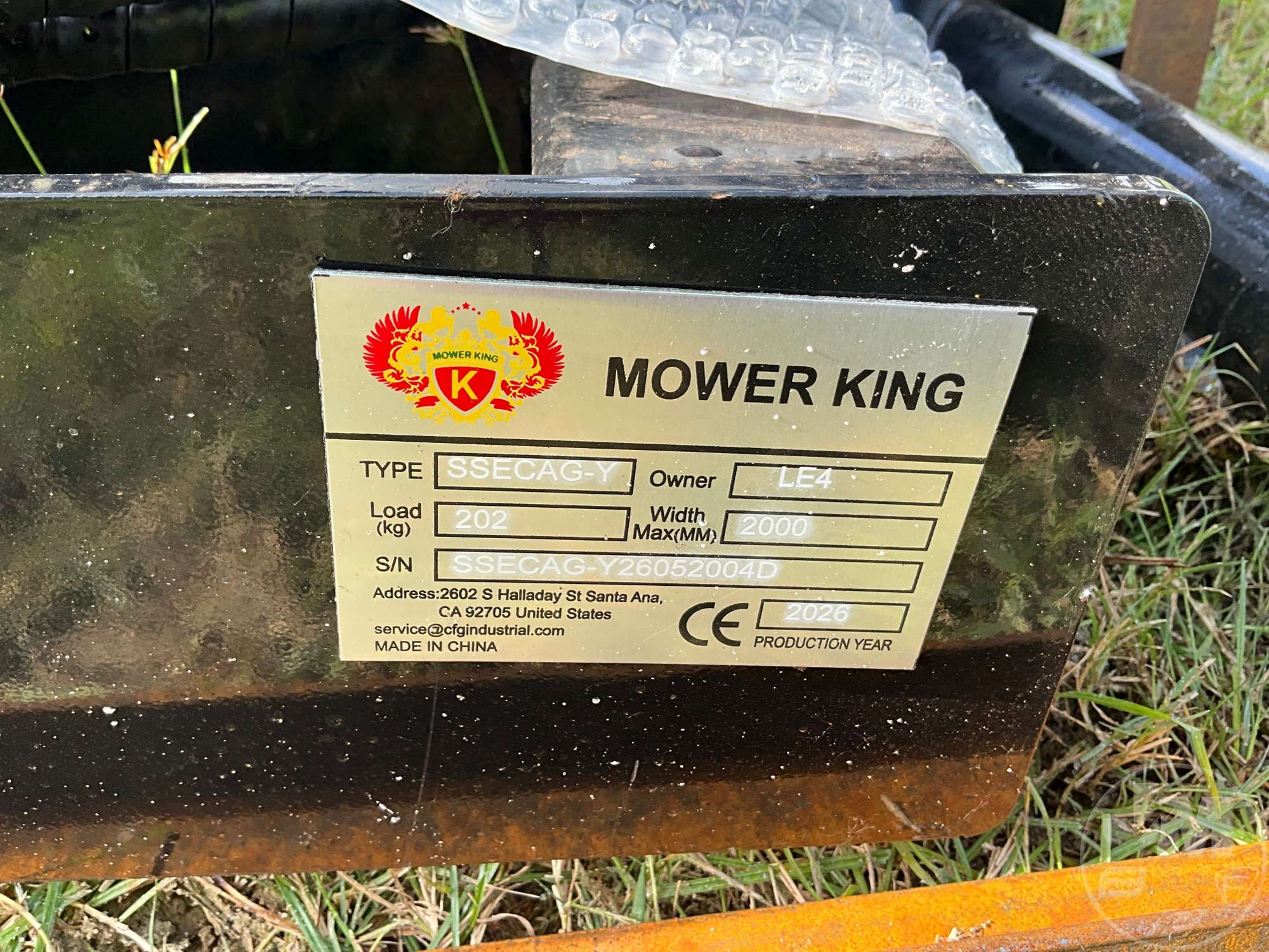 2026 Mower King SSECAG-Y 3 BIT