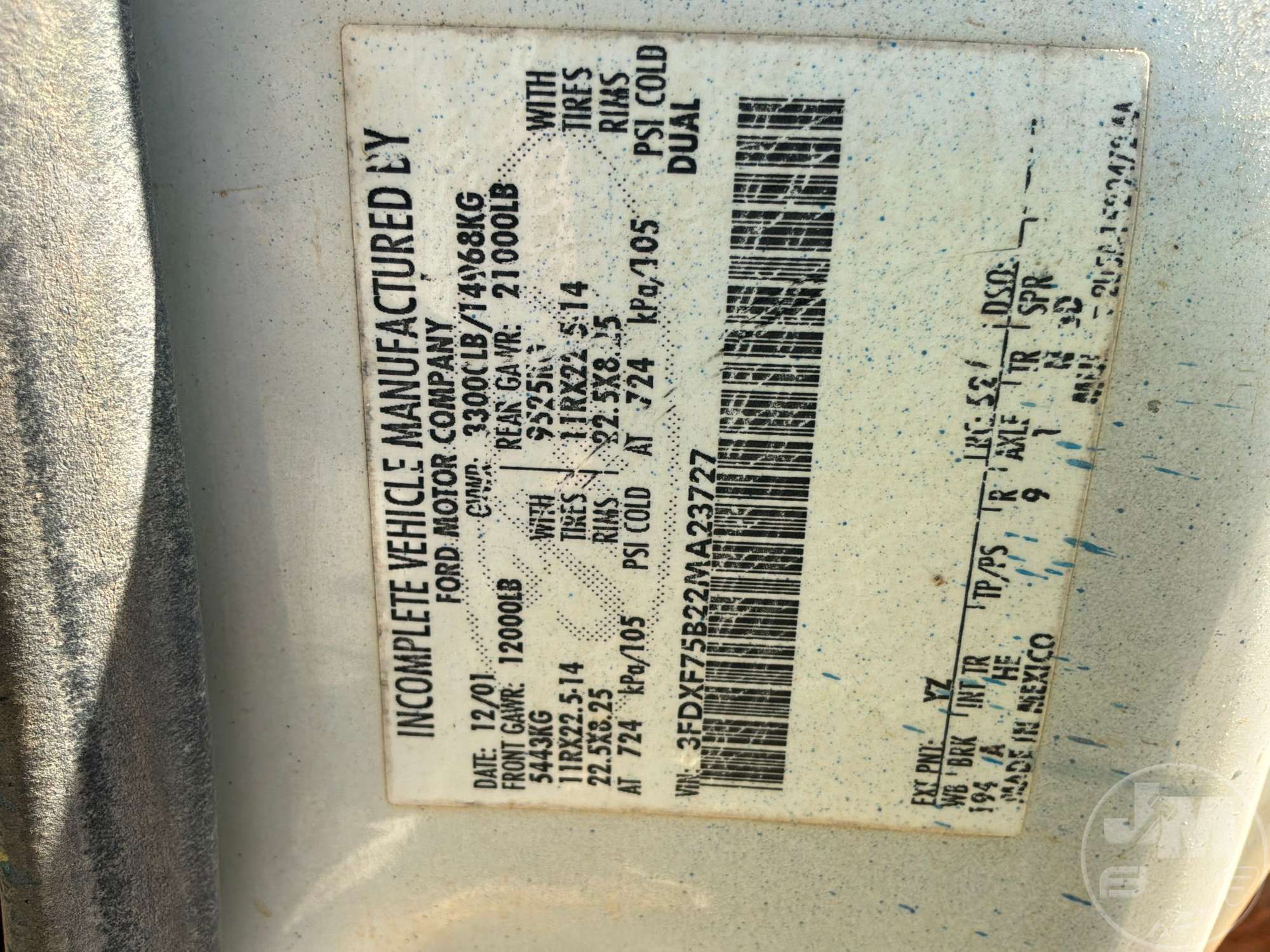 2002 Ford F750