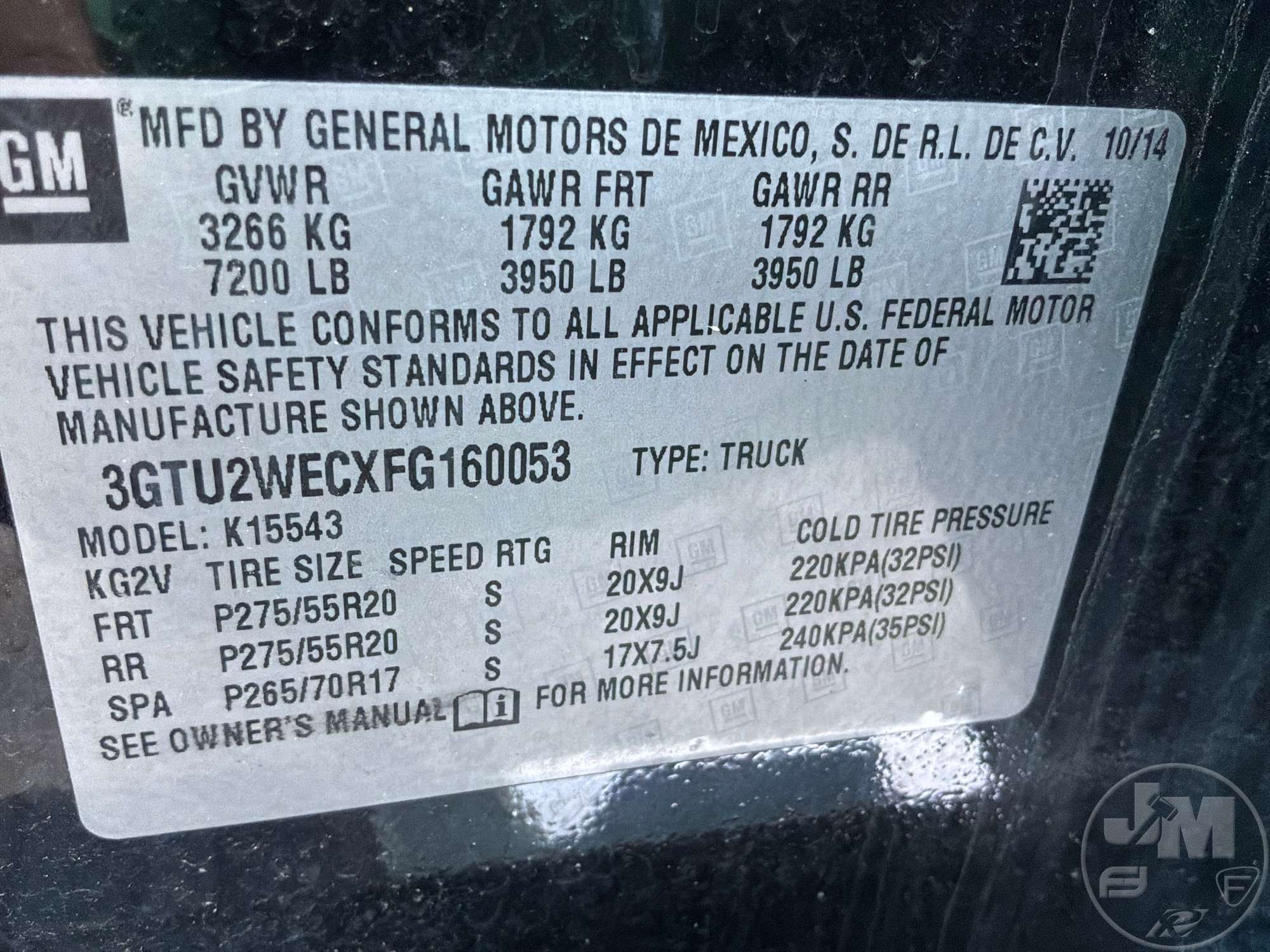 2015 GMC SIERRA